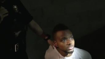 Two MILFs in police uniform bent negro to cunnilingus