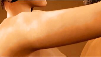 Hot 3d porn about sexy brunette and huge penis