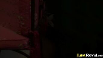 Sexy maid Angelica Black fucks with rich boss