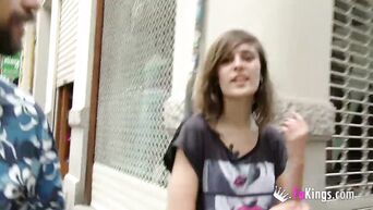 Drunk Spanish pornstar Ainara Reina fucks with two at once