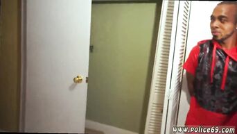Black gangster was caught red-handed and fucked by women in police uniforms
