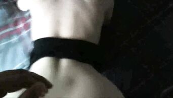 Fucked brunette in pussy in front of webcam