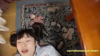 Asian nymph got cunnilingus and made divine blowjob