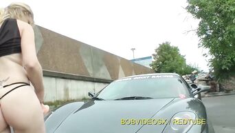 Self-satisfaction on Ferrari hood