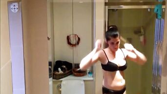Spy cam porn: naked sister in bathroom