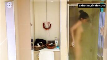 Spy cam porn: naked sister in bathroom