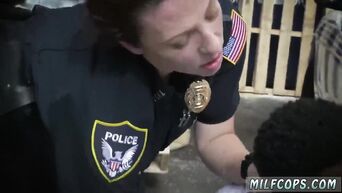 Street sex with two police ladies