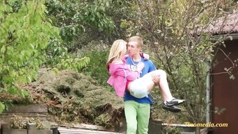 Very very young teen girl enjoys having beautiful sex