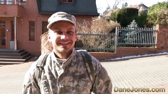 Horny soldier straight from army went to Alexis Crystal's bed