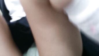 Asian schoolgirl in public toilet - real amateur Japanese video