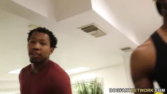 Fake tits Sarah Vandella loves Interracial Gangbang