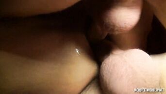 Hardcore interracial threesome and double penetration for MILF