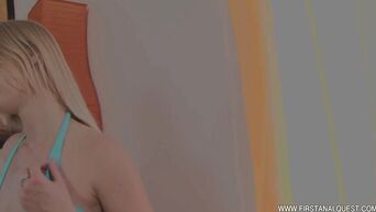 Anal creampie for small tits blonde Violette Pure