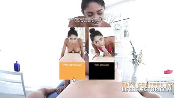 HQ Interracial POV massage from ebony Luna Corazon
