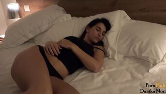 Big Tits teen Latina pleases herself with toy