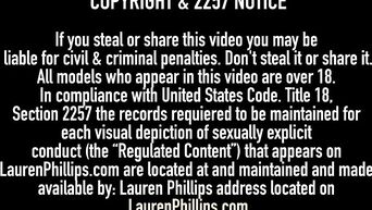 Big-breasted red-haired whore Lauren Phillips fucks herself