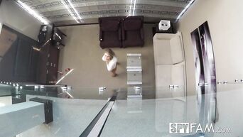 Aubrey Sinclair fucks stepfather in front of boyfriend