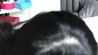 Real private record with busty Asian web model - homemade solo