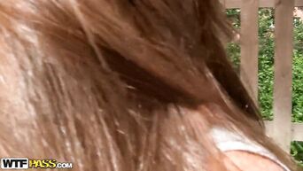 Negro fucks young Russian girl in nature