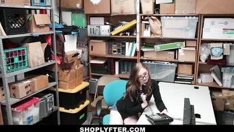 Ugly girl in glasses receives sexual punishment from guard