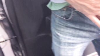 Public oral sex with cheap slut in parking lot - amateur close up