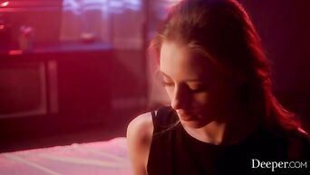 Slender young redhead got hands cuffed and rudely fucked in the asshole