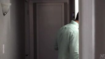 Threesome passionate fuck with blonde and brunette bisexual sluts