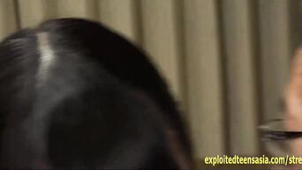 Group sex against their own will with Asian schoolgirls