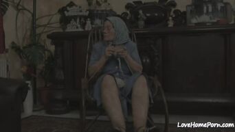 Grandma fucks with horny grandson