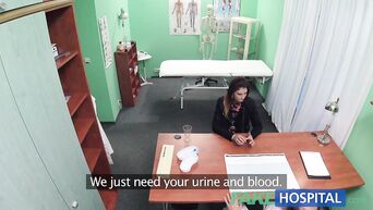 Lingerie small tits brunette is cured of hospital sex