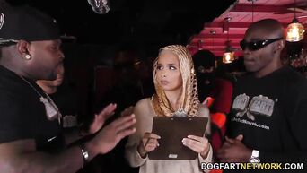 Black anal gangbang for swarthy Arab slut Aaliyah Hadid