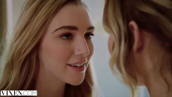 Blonde big tits threesome with Blair Williams