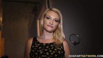 Black surprise from hole in wall for Skylar Madison