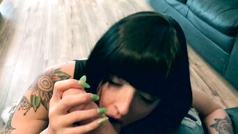 Cheap tattooed prostitute trying to become porn star
