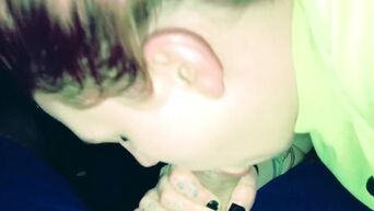 Racer bought road whore for blowjob