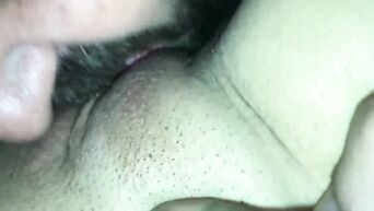 Licking shaved pussy and homemade fucking closeup