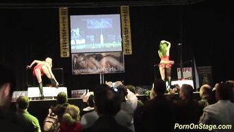 Public sex before hundreds of cameras
