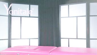 Romantic blonde with small breasts flowing from vaginal massage