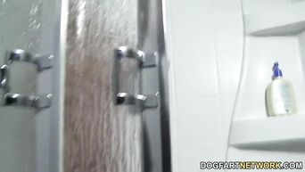 Black gang fucked Britney Young with girlfriend