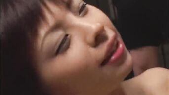 Japanese gangbang and bukkake behind bars