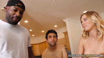 White cuckold looks sex wife Haley Reed with blacks