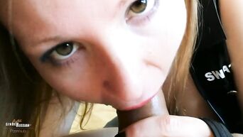 Russian blonde sucks at ex boyfriend