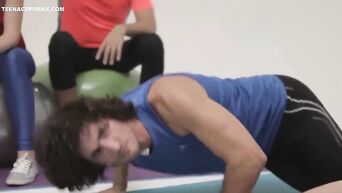 Behind scenes of group porn