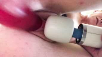 Crazy masturbation by vibrators