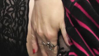 Mature blonde masturbates from loneliness