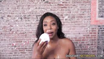 Behind scene of interracial porn