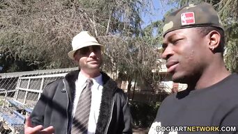 White cheerleader Alexia Gold fucks with black soldier
