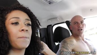 Skinhead punishes ebony Ariana Aimes