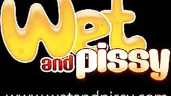 Peeing collection with young sluts