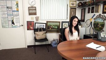 Rough office fuck for Megan Rain